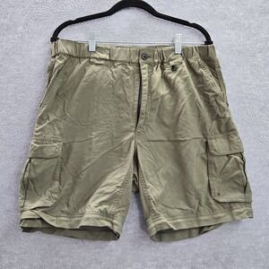 Boy Scouts Of America Men Shorts MEDIUM 8" Green Nylon Supplex Cargo‎